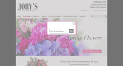 Desktop Screenshot of jorysflowers.com