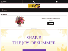 Tablet Screenshot of jorysflowers.com